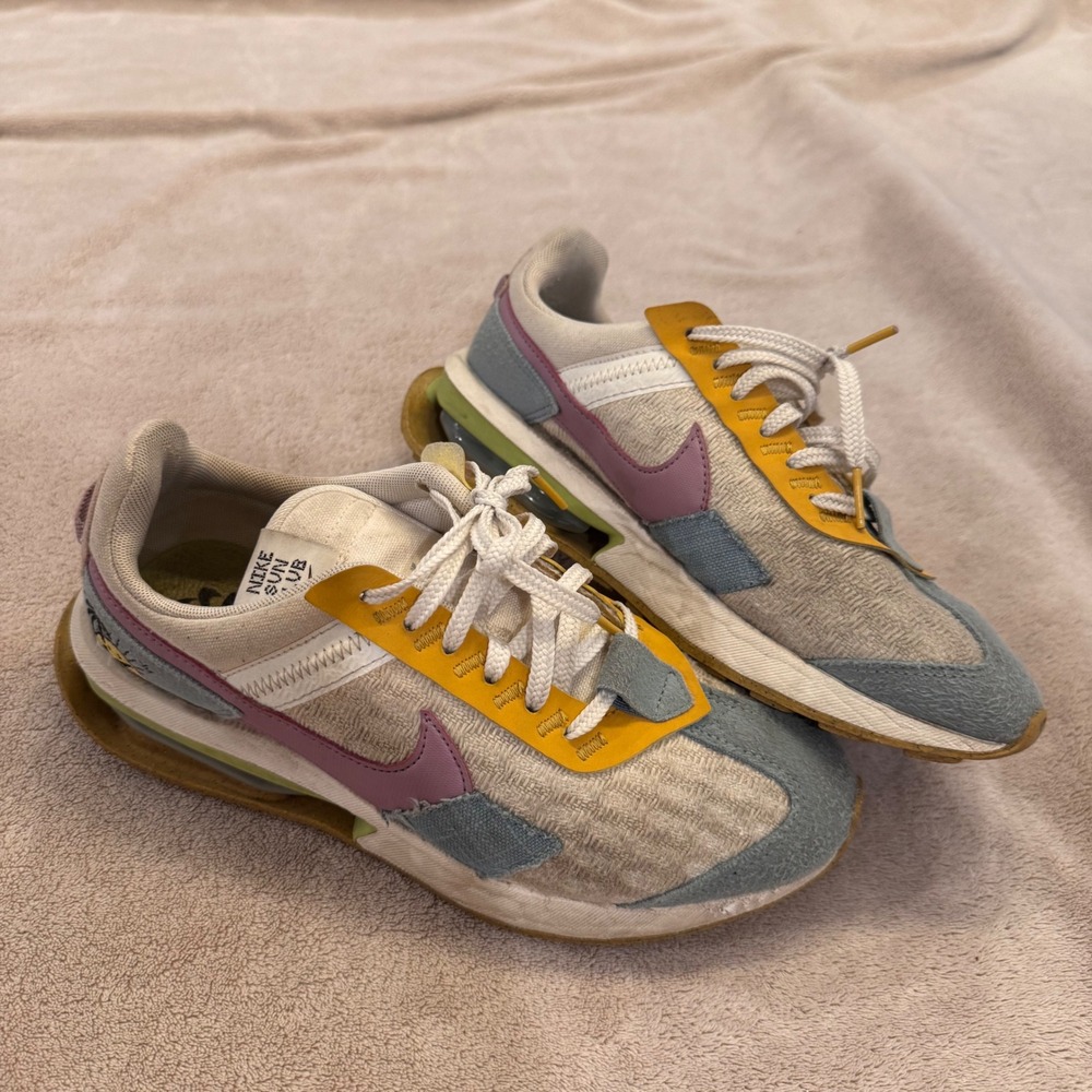 Nike Sun Club Waffle One Coconut Milk Pastel Beachy Coastal Sneaker SZ 8.5 - Picture 3 of 10